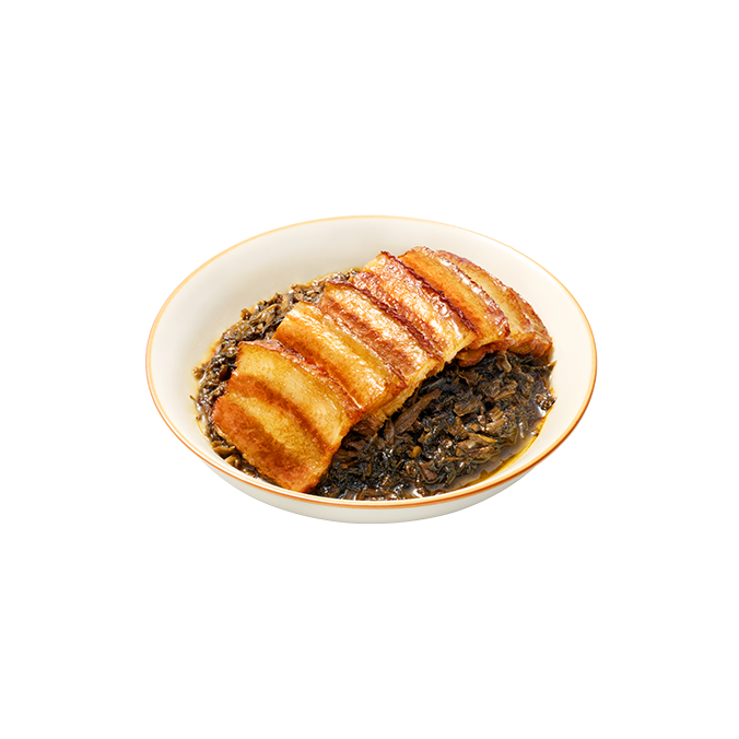 Braised Pork Belly with Preserved Mustard Greens