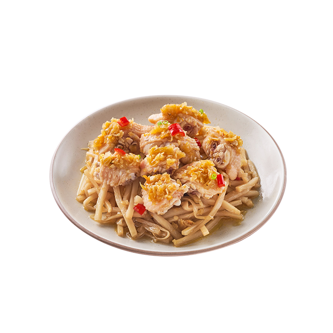 Steamed Chicken Wings with Bamboo Shoots